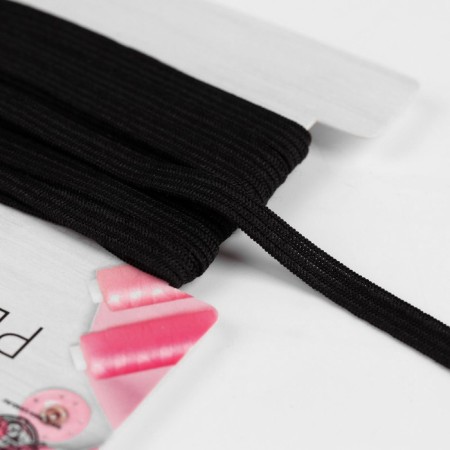 Knitted elastic, 5 mm, 3.8 m, black color-1