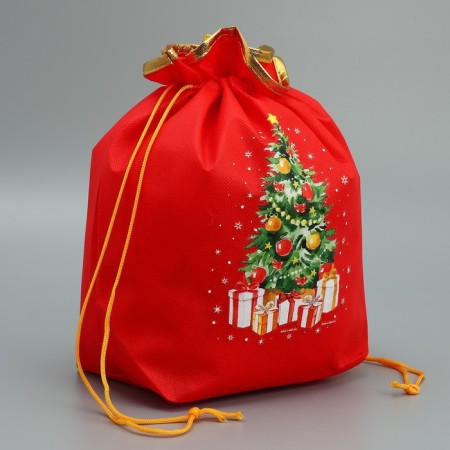 Gift bag "Christmas tree", 28 x28 cm +/- 1.5 cm, new year-1