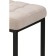 Stool Bar loft Metal/fabric, black/beige 34x34x65 cm