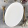 Porcelain oval porcelain Magistro "Blanche. Flower ", the color is white