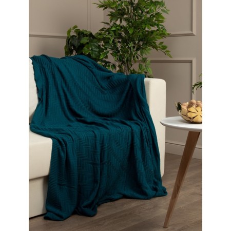 Buenas noches blanket, size 150x200 cm, turquoise color