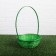 Wicker basket, bamboo, green, low