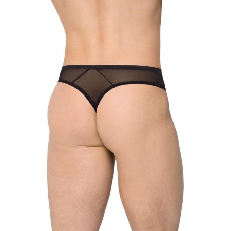 Men's panties Softline collection, with a checkered insert, size m/l, black color is black-1