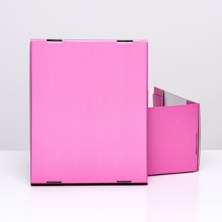 Folding box, pink, 31.2 x 25.6 x 16.1 cm-4