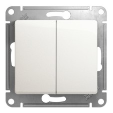Switch Sche GSL000651 Glossa, SP, 10A, 2 keys, pearl color