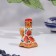 Hochloma candlestick with a pen, gzhel, color