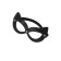 Pecado BDSM mask, with cat ears open, genuine leather, black