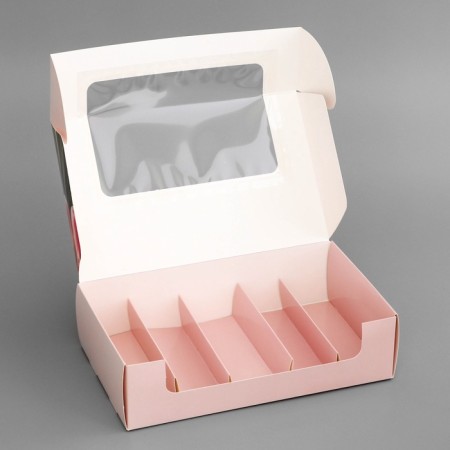 Box for 5 eclairs, confectionery packaging "happy moments", 25.2 x 15 x 6.6 cm-3