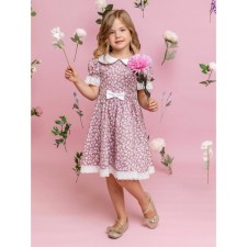 Dress for a girl, height 116 cm, pink-purple color