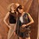 Earrings "Vakanda" style, wicker disk, color beige-brown