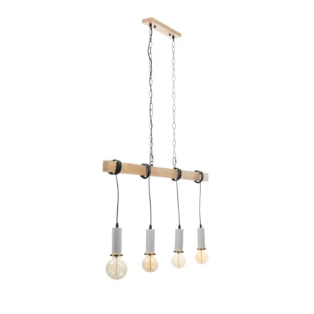 Drog chandelier 4he27 40w Black/Beloma Gold 80x7x15-200cm-3