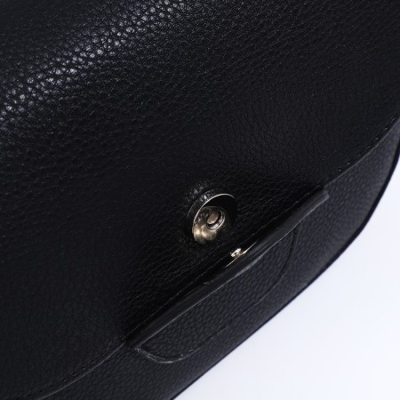 Richet bag on a magnet, outer pocket, long belt, black color-6