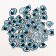 A set of Thermonacles "Eyes": Right and Left, 3 × 3 cm, oval, blue color, 100 pcs.