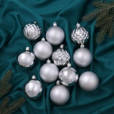 Set of balls plastic D-6 cm, 12 pcs 