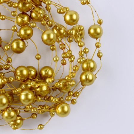 Field for decor with beads, length - 4.8 m, gold color-1