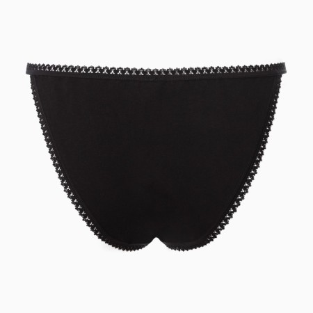 Panties of tanga women, black color, size 46-7