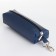 Key of zipper, length 16 cm, ring, carbine, dark blue color