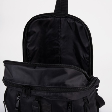 A backpack with a zipper, "saxi", outer pocket, black color-7