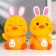 Pig a case Plastic "Duck with hare ears" mix 13x13x23 cm