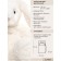 Soft Gulliver toy "Bunny Vyslowry", white color, 24 cm