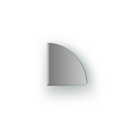 Mirror tiles with fake 5 mm, quarter circle 10 x 10 cm, silver EvoForm