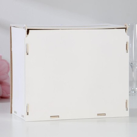 Family bank with monograms, 24x14x20 cm, white-1