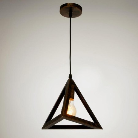 Lamp Bayerlux suspension Bayerlux "Pyramid" 1x40W E27 black and gold 16x16x16-116 cm-1