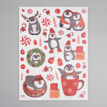 New Year Street Interior Color "Penguins and Lollows" 30x40 cm-2