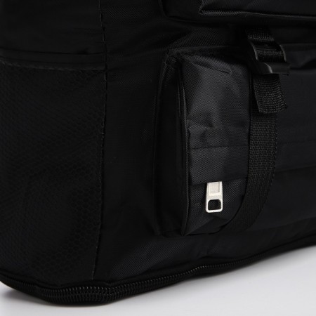 A backpack on a zipper with an increase, 65l, 4 outer pockets, black color-7