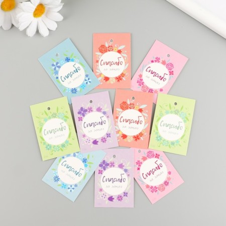 Cardboard "Thank you for the order" set 10 pcs (5 types) 4x6 cm-1