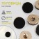 A set of plastic buttons on the leg, d = 15 mm, 10 pcs, matte, black color