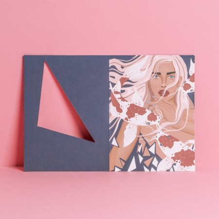 A postcard with a cutting element "from the whole heart", 11 × 15 cm-1