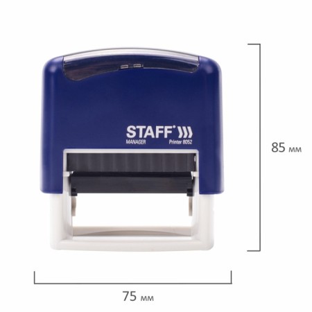 Corpusteum stamp Staff Printer 8052, 48 x 18 mm, 4 lines, 1 cash desk, blue-9