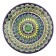 Plate of the Rishtan ceramics "Flowers", 22 cm, blue mix