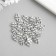 Decor for creativity Metal "Four Liber-Flower Metus" silver 1.3x0.8 cm
