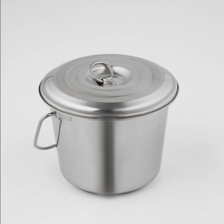 A bucket with a lid, 5 liters, a measured scale, stainless steel-1