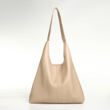 Women's bag on the magnet Textura, medium size, cosmetic bag, milk color