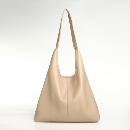 Women's bag on the magnet Textura, medium size, cosmetic bag, milk color