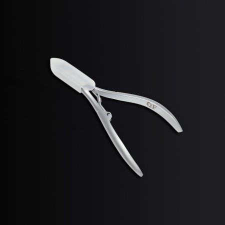 Manicure nippers for the cuticle Premium Satin, ergonomic, 9.3 cm, blade length - 7 mm, silver color-5