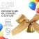 A bell on a pin with a bow for graduation, gold, d = 2.6 cm