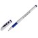 Gel pen, 0.5 mm, blue rod, white body, with rubber hold