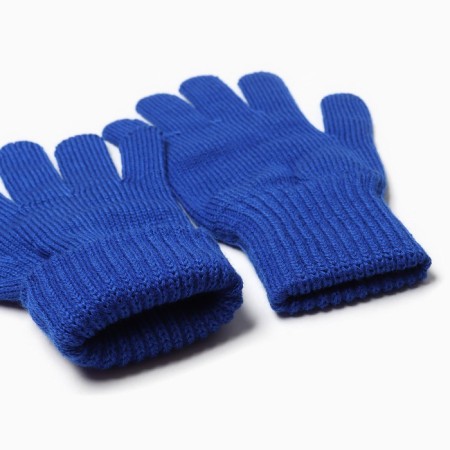 Female gloves, blue color, size 18-2