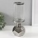 Ceramics candlestick, glass per 1 candle "Eye" d = 7.5 cm silver 10.5x10.5x27 cm