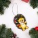 Two -sided hedgehog's Christmas tree toy, 9x6 cm