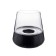 Decorative candlelight made of colored glass, 20 × 20 × 20 cm, white-black color