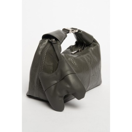 Bag Cross-Body Women's, genuine leather, ludor gray, 23x10x15 cm-1