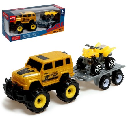 Inertial jeep machine, with a trailer, ATV in the kit, mix