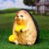 Garden figure "Hedgehog with apple" 26cm