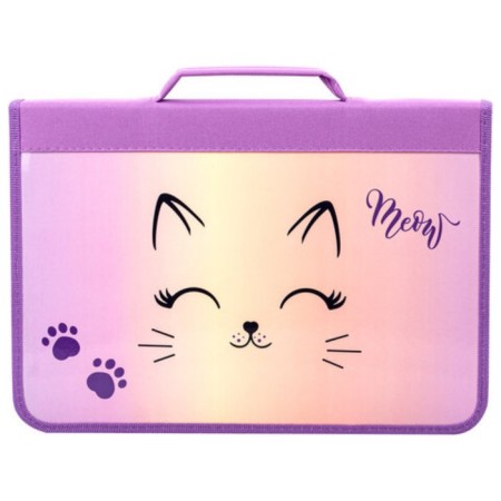 Brauberg A4 Lightning folder with a pen, an organizer, 1 department, "Cheerful", 271448