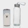 A glass bottle in a white bear cover, 300 ml, h = 17 cm